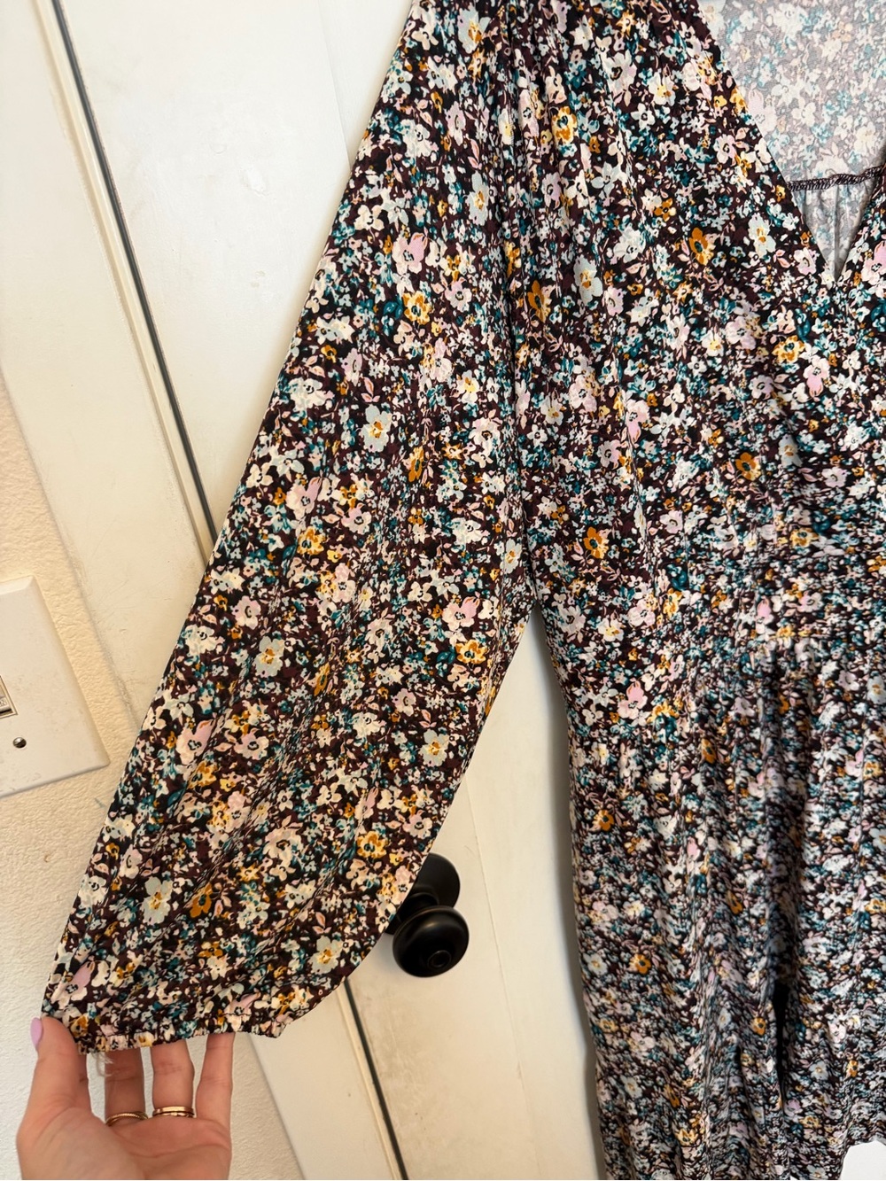 Torrid Mini Studio Knit Surplice Tiered Dress Size 2 2X Multicolor Floral Print - Picture 5 of 12